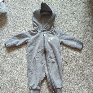 Nike Kids Gray Hooded One Piece